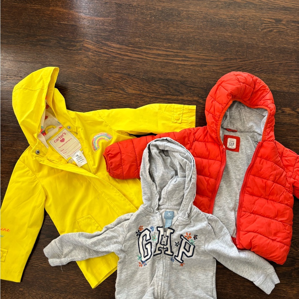 Bundle of baby jackets